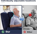 Triple Motor Power Lift Recliner Chair with Massage and Dual Heat for Elderly People, Zero Gravity Lay Flat Recliner Infinite Position, USB Ports（Navy Blue） by CozyNest Decor