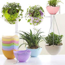 Foraineam Set of 7 Colors Self-Watering Hanging Planter Indoor Outdoor Garden Flower Plant Pot Container with Drainer and Hanging Chain by GreenHaven Gardens