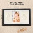 Baby Hand and Footprint Kit - Clay Handprint Keepsake Frame, Newborn Nursery Picture Frame, Personalized New Mom Gifts for Baby Shower & Registry (Onyx Black) by TinyTreasures Baby Boutique