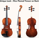 ADM 4/4 Full Size Wood Violin Set for Kids Teens Students Adults Beginner Acoustic Violin Glossy Fiddle Starter Kit with Hard Case, Rosin, Shoulder Rest, Bow, Clip-on Tuner and Fingerboard Sticker by TinyTreasures Baby Boutique
