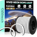GZBtech Flexible LED Neon Rope Lights 100FT,AC 110-120V Waterproof Strip Light, 120 LEDs/M Cuttable Connectable Neon Lighting for Indoor Outdoor Home Decor/Commercial Building Use-Cold White 30M by CozyNest Decor