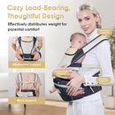 Baby Carrier Newborn to Toddler, Lightweight Ergonomic Baby Hip Seat Carrier Up to 33lbs, Adjustable Extended Waistband Infant Carrier with Breathable Sunshield, Navy Blue by TinyTreasures Baby Boutique