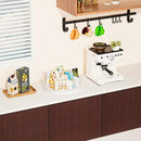 Snack Organizer - Versatile Snack Storage, Lazy Susan with Convenient Grab-and-Go Design, Metal Snack Holder for Home, Office, Breakroom, 11.85" L x 11.85" W x 4.17" H (White) by CozyNest Decor