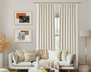 Vision Home Natural Full Blackout Curtains Linen Blended Darkening Window Curtains 84 inch for Living Room Bedroom Thermal Insulated Pinch Pleat Drapes with Hooks 2 Panel 40"Wx84"L by CozyNest Decor