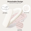 Baby Lounger - Infant Lounger Pillow for Newborn 0-24 Months, Soft, Breathable & Portable Baby Lounger Pillow for Boys & Girls, Cozy Baby Floor Seat for Home & Travel (Pink Star) by TinyTreasures Baby Boutique