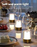 LED 4" Small LED Battery Operated Lamp Set of 2, Cordless Rechargeable Table Lamp, Mini Night Light, Waterproof Outdoor Desk Lamp for Bathroom Bar Dining Room Nursery Baby Coffee Shop (Bronze) by CozyNest Decor