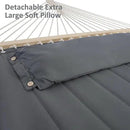 SUNCREAT 2 Person Hammock with Stand, Heavy Duty Portable Hammocks, 475 lbs Capacity, Dark Grey by GreenHaven Gardens