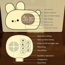 Bunny Alarm Clock with Night Light for Kids with Sleep Training and Sound Machine, Rechargeable Silicone Lamp OK to Wake Clock，Cute Animal Tabletop Lamp, Perfect Sleep Companion for Boys Girls by TinyTreasures Baby Boutique