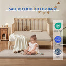 Play Mat for Babies Toddlers,1.3" Thick Elasti-Foam Anti-Fall Cushion Mat for Kids Room,28×72 Bedroom Bedside Rugs,Water-Repellent Soft Coral Velvet,Non-Slip(Beige) by TinyTreasures Baby Boutique