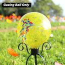 10 Inch Gazing Ball Glass Reflective Garden Globe Outdoor Gazing Globe Yard Ornament for Garden Yard Home Outdoor Decoration Yellow（NOT Solar by CozyNest Decor