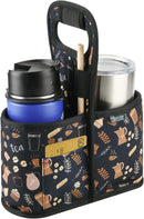 Beautyflier Drink Carrier with Handle for Delivery Reusable Insulated Coffee Cup Carrier Portable Cup Holder with Handle Organizer Tote Bag for Hot & Cold Drinks (2 Cup, Pattern3) by TinyTreasures Baby Boutique
