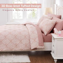 Queen Comforter Set with Sheets for Girls-7 Pieces Queen Bedding Sets with Pink Comforter, Sheets, Pillowcases & Shams for Kids (Pink Diamond, 90" X 90") by TinyTreasures Baby Boutique