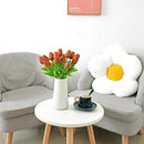 Mandy's Artificial Tulips 20 Stems Burnt Orange PU Faux Flowers for Wedding Home Decor 13.5 Inch by CozyNest Decor
