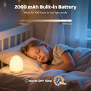 MediAcous Night Lights for Kids Room, Baby Night Light with 7 Colors Changing & Dimming Function, Rechargeable Kids Night Light with 1 Hour Timer & Touch Control, Up to 100H, Wood Grain by CozyNest Decor