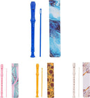 Recorder Instrument for Beginner Kids Adults,8-Hole Soprano Descant Recorder Music Flute with with Cleaning Rod & Leather Case For School Student Home Entertainment(2-Blue Quicksand) by TinyTreasures Baby Boutique