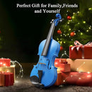 Beginner Violin 4/4, Full Size Violin for Adults, Teens, Student, Acoustic Fiddle Kit with Hard Case, Bow, Rosin, Bridge, Learners Age 12+ (Dark Blue) by TinyTreasures Baby Boutique