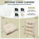 YZ HOME Rocking Chair Cushion, Set of Thicken Seat & Back Chair Cushions with Memory Foam, Non-Slip Chair Pad with Ties for for Indoor&Outdoor Rocker, Beige, 22x17x5/17x17x5 by CozyNest Decor