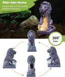 Nacome Solar Guardian Lion Garden Statue: Outdoor Decor Sculpture with Ball Lights for Yard Art Porch Patio - Unique Birthday Gifts for Women Mom by GreenHaven Gardens