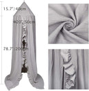 Bed Canopy with Frills Reading Nook Game Tent for Kids Boho Hanging Net Play Room Decor(Light Grey) by TinyTreasures Baby Boutique