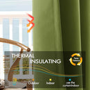 ANRODUO Back Tab Blackout Curtains for Bedroom Living Room, Rod Pocket Pinch Pleated Thermal Insulated Room Darkening Curtains 84 Inches Long 2 Panels, Olive Green, 42 x 84 Inch by TinyTreasures Baby Boutique