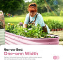 KING BIRD Raised Garden Bed 2.85 ft Tall 9 in 1 Galvanized Planter Garden Box Outdoor for Gardening, Deep Root Vegetables, Flowers 78.7X23.6X34.2 in, Pink by GreenHaven Gardens