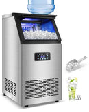 Commercial Ice Maker Machine 120LBS/24H with 30LBS Storage Bin, 15" Wide Undercounter/Freestanding Ice Maker Machine for Home Bar Outdoor, 40PCS Ice Cubes Ice Machine, Self Cleaning by CozyNest Decor