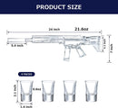 AR15 Whiskey Decanter and Glass Set - 22oz & 4 1oz Shot Glasses