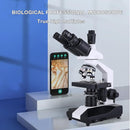 Compound Trinocular Microscope 40X-5000X Magnification, Research Grade Professional Microscope, Two Levels of Mechanical Stage LED Illumination, USB Video Camera with Microscope for Adults by TinyTreasures Baby Boutique