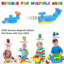 42PCS Magnetic Blocks, Gifts for 3 4 5 6 Year Old, Magnet Building Blocks for Toddlers, Girls & Boys, Sensory - Montessori - Autism - Magnetic Toys for Kids Ages 3-5 4-8 by TinyTreasures Baby Boutique
