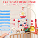 Baby Crib Mobile with Night Lights and Music,Hanging Mobile for Crib Bassinet with Rotation, Projection,Remote Control,Babies Crib Toys for Nursery Newborn Infant Boys Girls (Pink) by TinyTreasures Baby Boutique