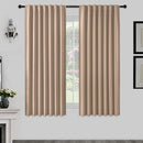Joydeco 72 Inch Blackout Curtains for Bedroom, Thermal Insulated Black Out Curtains, Room Darkening Drapes for Living Room Window Rod Pocket Back Tab (W52 x L72 Inch, Khaki) by TinyTreasures Baby Boutique