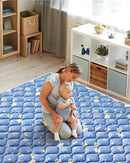 Odorless Premium Foam Baby Play Mat 4ft x 6ft, Soft Microfiber Fabric Crawling Mat for Floor- Comfortable and Hypoallergenic, Non-Slip Cushioned Floor Playpen mat for Infants,Babies,Toddlers by TinyTreasures Baby Boutique