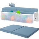 Comfortable Baby Bath Kneeler and Elbow Rest Pad Set – Thick Memory Foam Bath Kneeling Pad with Elbow Support – Baby Bathtub Cushion with Toy Organizer for Bathing Infant or Toddler - Blue by TinyTreasures Baby Boutique