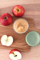 BEABA 8 oz Glass Baby Food Jars with Soft Silicone Air Tight Lids, Glass Storage Containers with Lids, Microwave and Freezer Safe Containers, Sage by TinyTreasures Baby Boutique