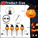 4 Pack Halloween Pumpkin Witch Hat Pathway Lights –7Ft LED Outdoor Halloween Decorations, Waterproof Halloween Garden Stake Lights Perfect for Outdoor Pathway, Yard, Walkway, Lawn and Driveway Decor by GreenHaven Gardens