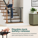 Cumbor 36" Extra Tall Baby Gate for Dogs and Kids with Wide 2-Way Door, 29.7-40.6" Width, and Auto Close Personal Safety for Babies and Pets, Fits Doorways, Stairs, and Entryways by TinyTreasures Baby Boutique