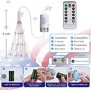 3 Pack 4th of July Lights Decorations 480 LED Remote&Time 8 Light Mode Red White and Blue Firework Lights Battery Operated, American Flag Patriotic Memorial Day Independence Day Outdoor Decor by GreenHaven Gardens