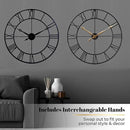 CLXEAST 30 Inch Large Wall Clock Modern, Oversized Roman Numeral Decorative Black Metal Wall Clock for Living Room Decor,House Warming Gifts New Home by CozyNest Decor
