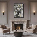 MLART99 Gold African American Wall Art Black Woman Wall Decor with Frame Vertical Floral Canvas Painting Modern Print Bedroom Living Room Decor 24x36 Inch by CozyNest Decor