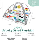 The Peanutshell Unisex Baby Play Gym & 7-in-1 Play Mat - Playmat Baby Toys 0-6, 6-12 Months Tummy Time Mat with Hanging Toys, Soft Padded for Newborns, Infants - Montessori Elephant by TinyTreasures Baby Boutique