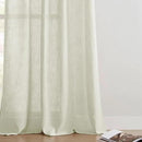 Joydeco Linen Curtains 84 Inch Length 2 Panel Sets,Light Filtering Curtains for Bedroom 52 Inch Wide Living Room Drapes with Back Tabs & Rod Pockets (W52 x L84 Inch, Oatmeal) by CozyNest Decor