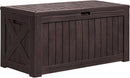 Greesum 120 Gallon Deck Box, Resin Outdoor Storage Container for Patio Furniture, Garden Tools, Pool Accessories, Weatherproof, Lockable, Brown by GreenHaven Gardens