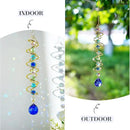H&D HYALINE & DORA Gazing Ball Spiral Tail Crystal Suncatcher, Rainbow Maker Crystal Beads Decor Sun Catcher Hang with Hook for Window Indoor Outdoor by GreenHaven Gardens