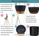 2 Pack Hanging Planters for Indoor Outdoor Plants, 10 Inch Hanging Flower Pot Basket with Drainage Hole with Removable Tray&Hooks Self Watering Plant Pot for Hanging Plants, Dark Grey by CozyNest Decor