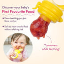 NatureBond Baby Food Feeder/Fruit Feeder Pacifier Nibbler (2 Pack) - Infant Teething Toy Teether Weaning in Appetizing Colors | + Additional Silicone Sacs by TinyTreasures Baby Boutique