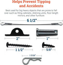 Furniture Anti-Tip Kit for Large Heavy Objects - Heavy Duty Furniture Anchor - Supports up to 400 lbs by TinyTreasures Baby Boutique