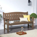 Psilvam 3-Person Outdoor Memorial Bench, All-Weather Poly Lumber Garden Bench, Rot-Resistant Outdoor Patio Bench for Park,Porch,and Church(Brown) by CozyNest Decor