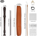 Recorder Instrument for Beginner Adults,8-Hole Soprano Descant Recorder Music Flute with Cleaning Rod & Case Bag For Home Entertainment(6-Woven Brown) by TinyTreasures Baby Boutique