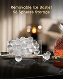 ecozy 2" Clear Ice Ball Maker with CrystalFlux Technology, 4 pcs in 40 Mins, 144 pcs/Day, Sphere Ice Maker with Enhanced Insulation, Automatic Water Supply, Self-Cleaning for Whiskey & Bourbon by CozyNest Decor