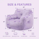 Hobestluk Bean Bag Chair for Adult Small Bean Bag Chairs with Arms Furry Beanbag Chair with Foam Filler Stuffed Bean Bag Sofa for Reading in Bedroom Living Room and Dorms (Purple) by CozyNest Decor